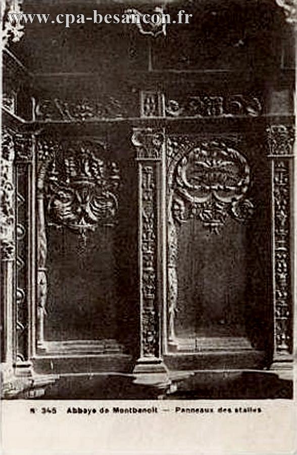 N° 345. Abbaye de Montbenoît - Panneaux des stalles